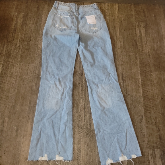 flying monkey jeans Womens Size 25 NWT Distressed High Rise   Black Label - Picture 12 of 14